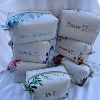 PRODUÇÃO 1 DIA ÚTIL - Necessaire Box M Personalizada c/ Nome CORES VARIADAS em Oferta na Shopee