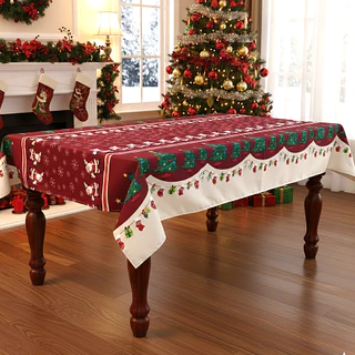 Toalha de Mesa Natal 4, 6, 8, 10, 12, 14 Cadeiras Decoração de Natal