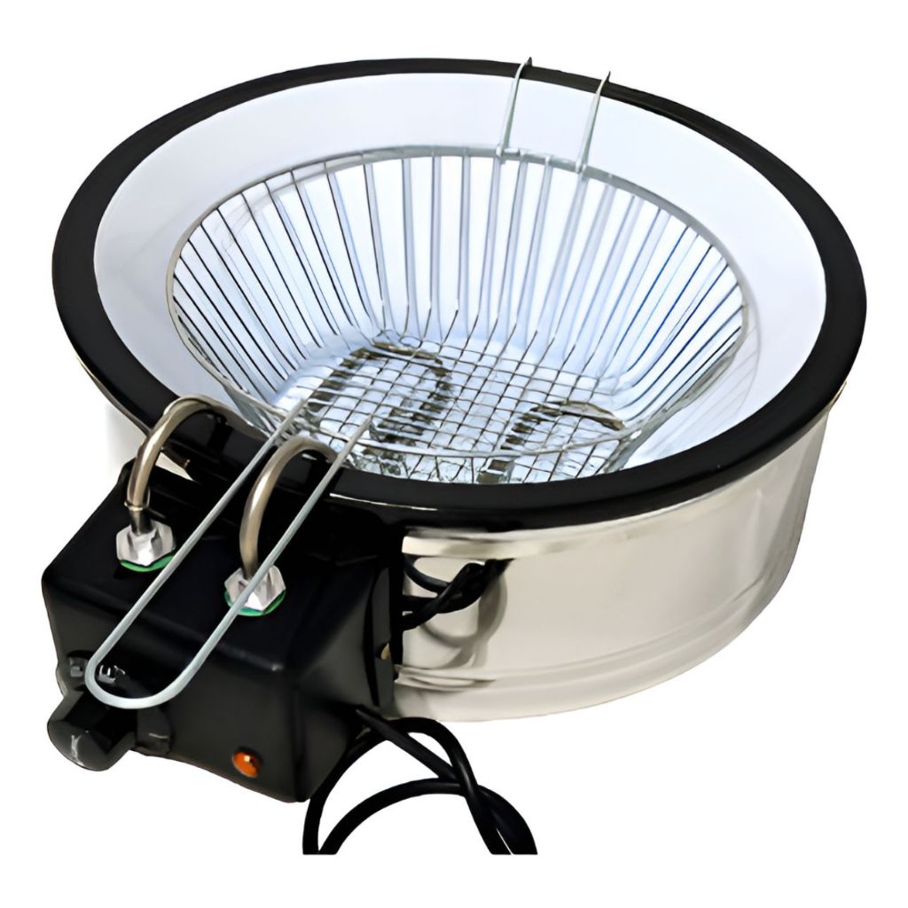 Fritadeira Elétrica Profissional 5L Tacho Esmaltado Redondo 