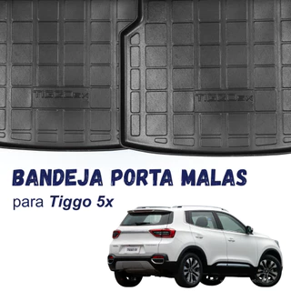 Tapete Bandeja Compatível com Tiggo 5x 2019 2020 2021 2022 2023 2024 2025 2026 Protetor Porta Malas