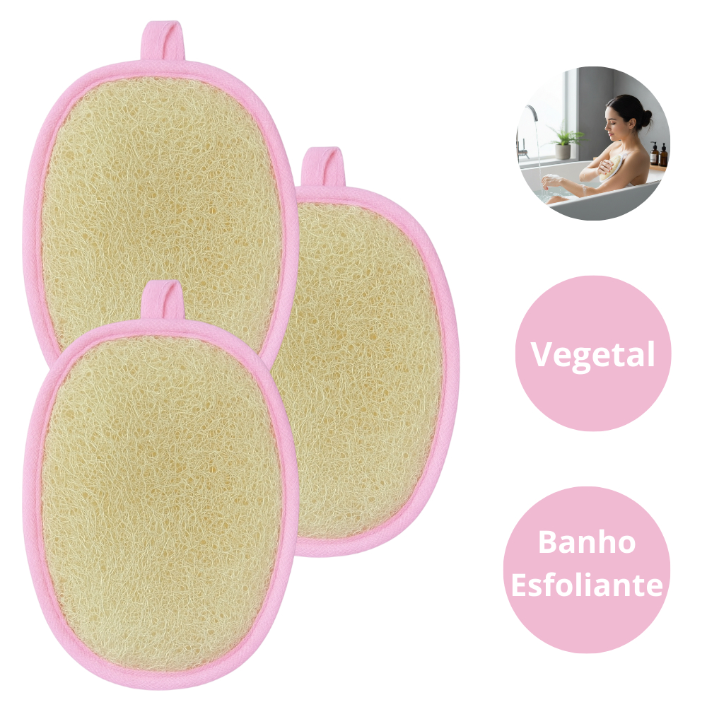 Kit 3 buchas vegetais naturais