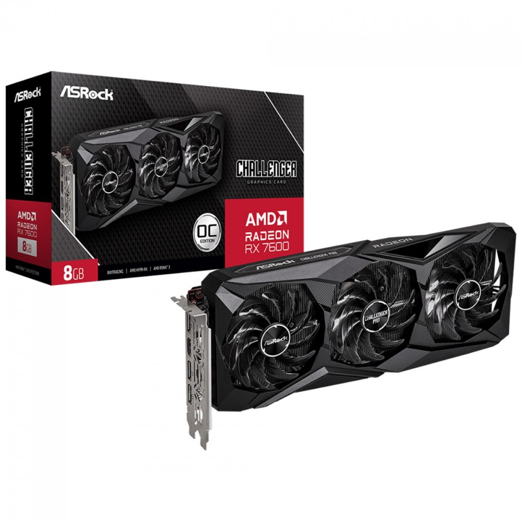 Placa de Vídeo AsRock AMD Radeon RX 7600 Challenger Pro OC, 8GB
