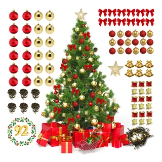 Árvore Natal Pinheiro Premium 150 cm 300 GALHOS e 180cm 600 GALHOS 210cm 800 Galhos Enfeitada Decorada Luxo Completa
