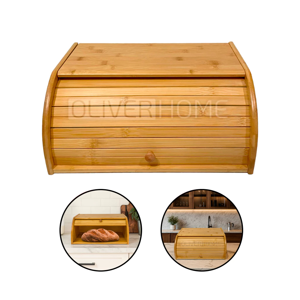 Porta Pães Com Tampa Oliver Home Armazenamento de Pães Retrá