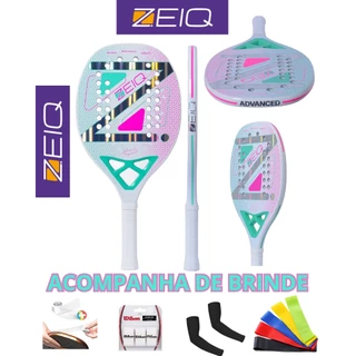 RAQUETE BEACH TENNIS ZEIQ ADVANCED EDIÇÃO ASSINADA JÚLIA NOGUEIRA 3K CAPA+BOLSA ASSINADA+FITA+GRIPS em Oferta na Shopee