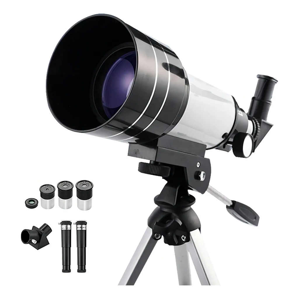 Telescópio Astronômico Refrator F30070M 70mm – Compacto, Leve e de Alta ...