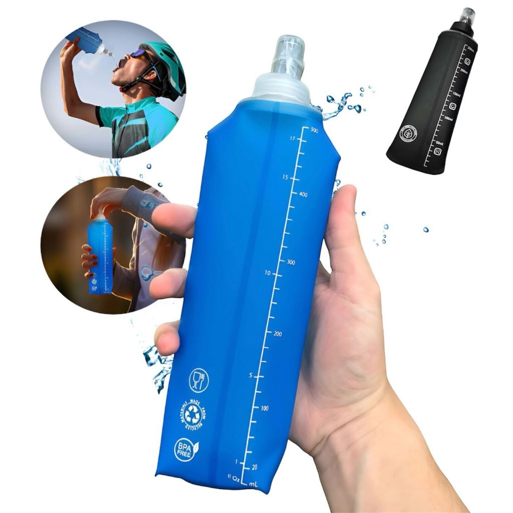 Garrafa De água Dobrável Flexível De Silicone Para Corrida Academia ...