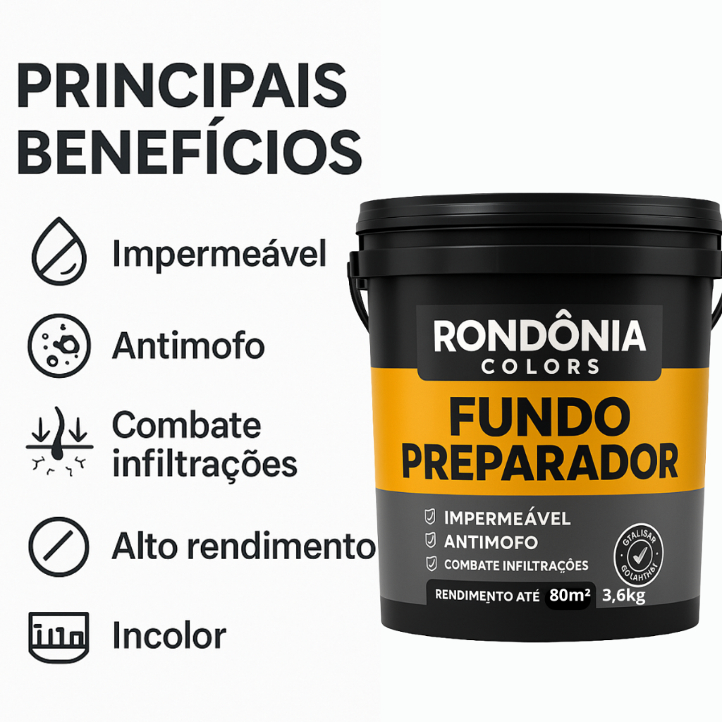 Fundo preparador de parede incolor 3,6L antimofo para tinta ...