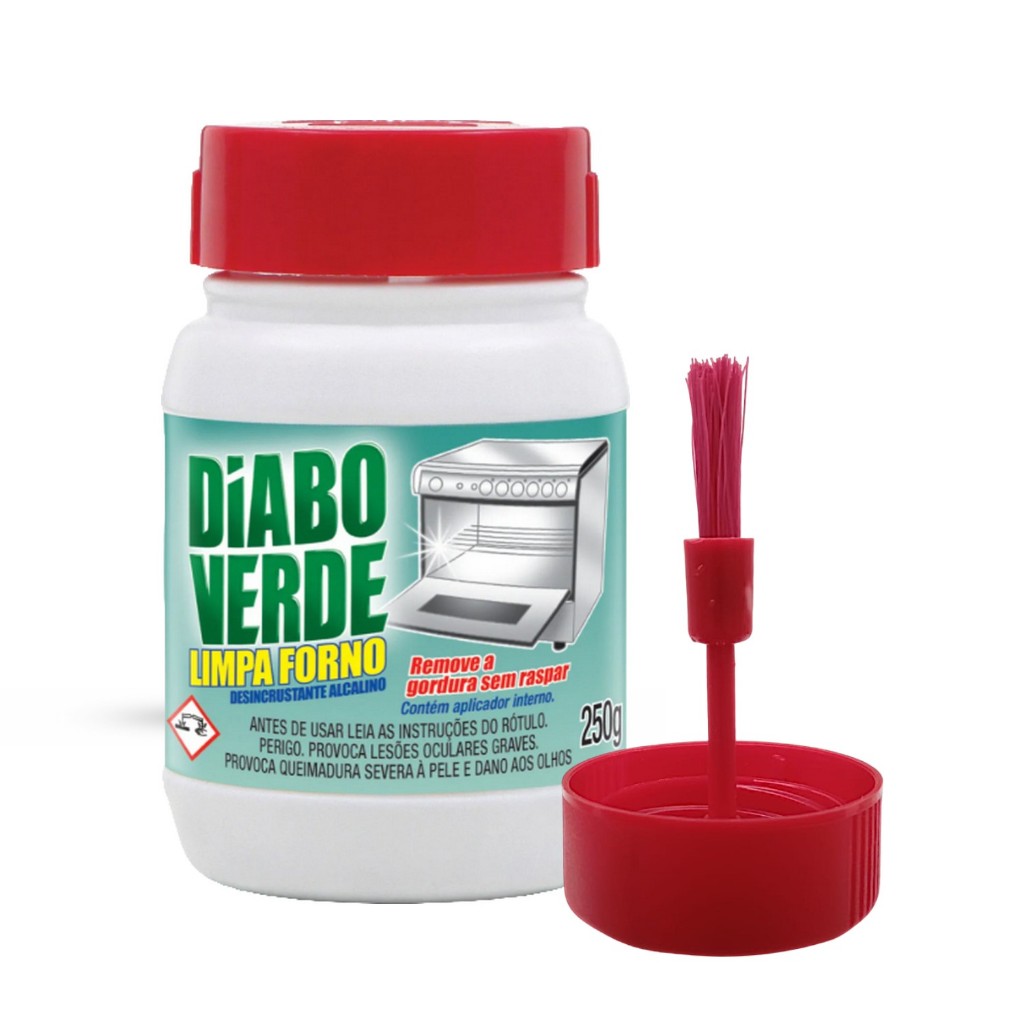 Limpa Forno Diabo Verde -250g c/ Aplicador para Forno, Exaustor ...