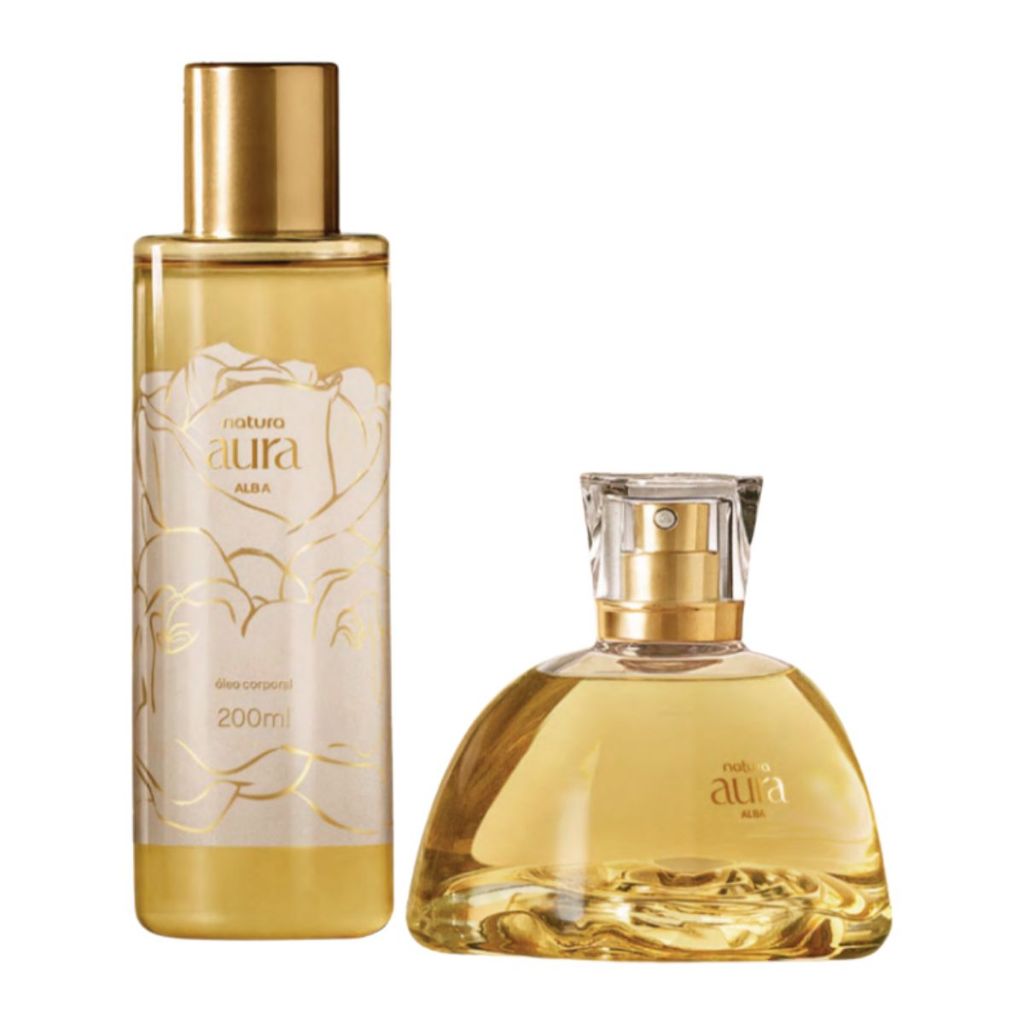 Combo Natura Aura Alba: Perfume + Óleo | Shopee Brasil