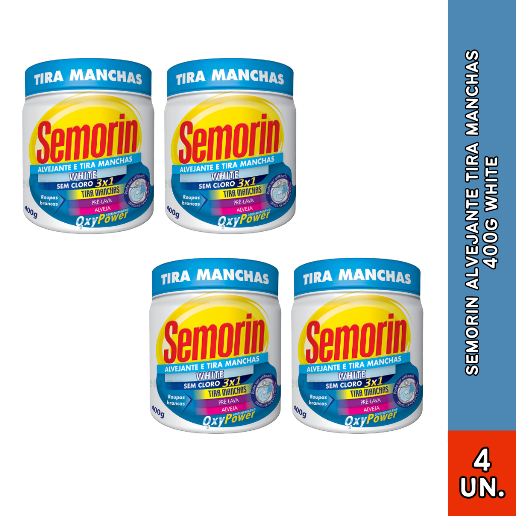 Alvejante Semorin Tira Manchas White 400g | Shopee Brasil
