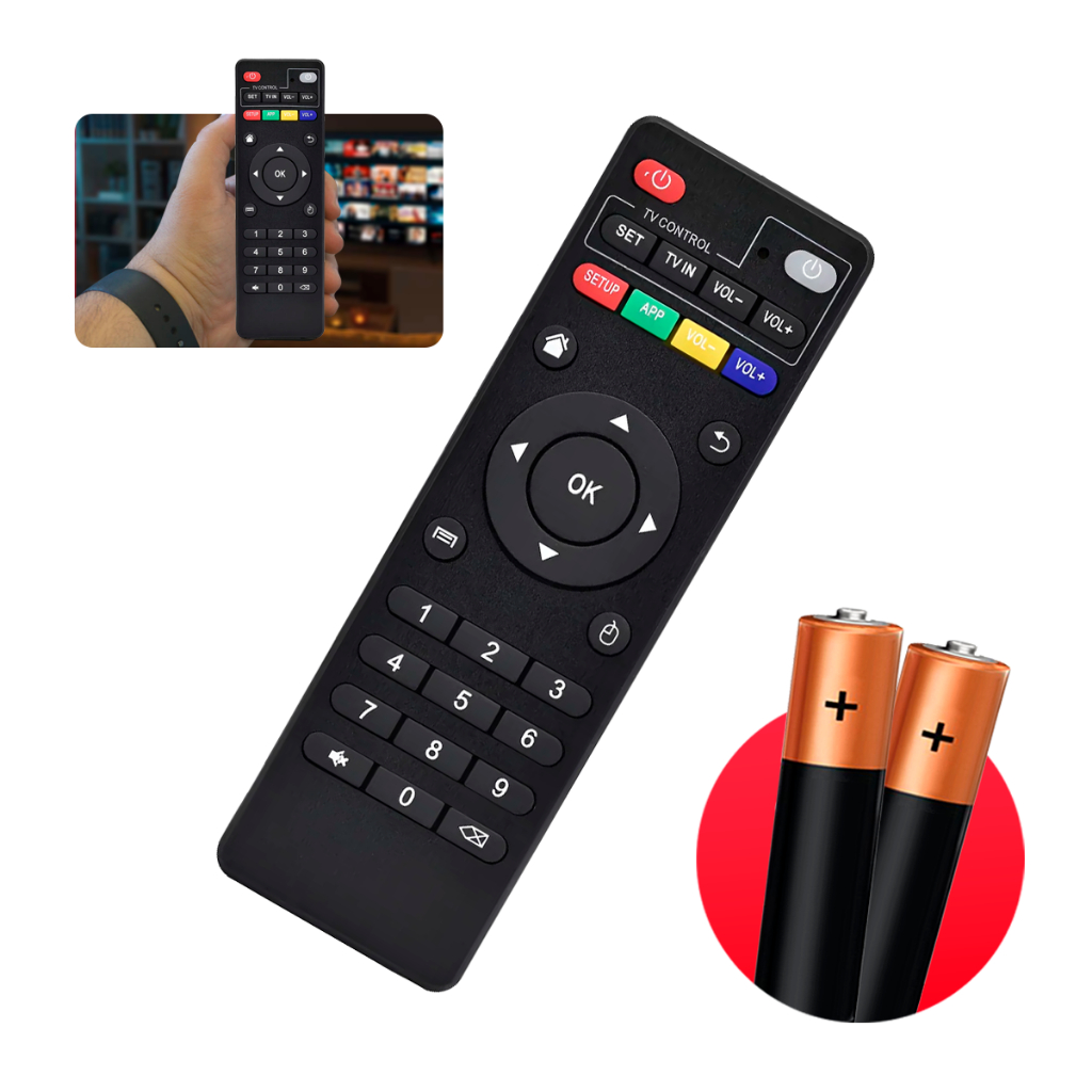 Controle Remoto Para Tv Box Smart 4K HD Aparelho Digital Universal +2 ...