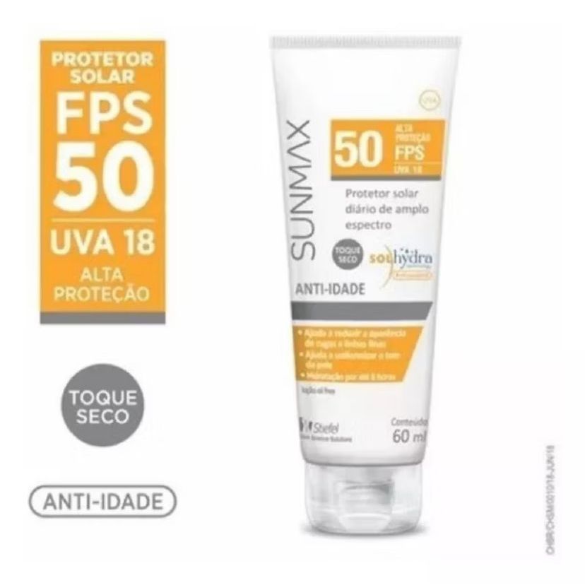 Protetor Solar Sunmax Anti-idade FPS 50 Loção 60ml | Shopee Brasil
