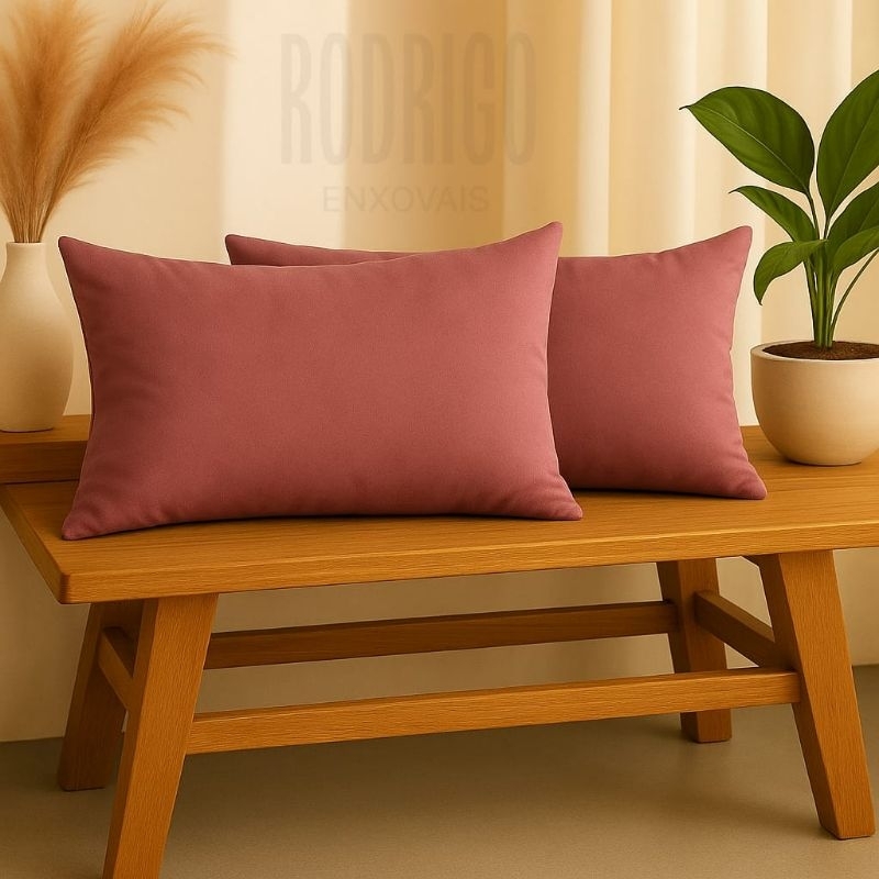 kit 2 Almofadas Baguete 50x30 em Suede "enchimento incluso" | Shopee Brasil