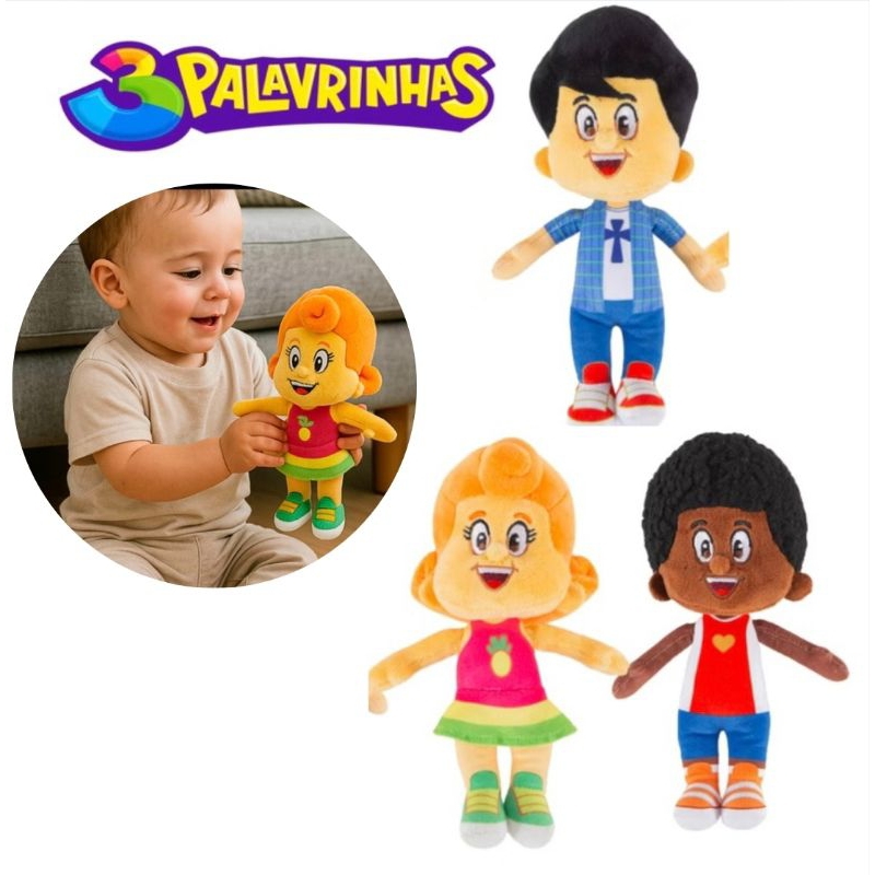 Boneco Pelúcia 3 Palavrinhas 22cm Yestoys | Shopee Brasil
