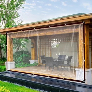 Lona Transparente Impermeável Reforçada Cobertura para Portas e Terraços Garagem e Proteção de Hortas