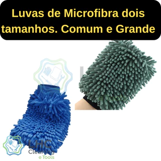 Luva de Microfibra dois tamanhos. Lavagem automotiva 1, 2 e 3 Unidades em Oferta na Shopee
