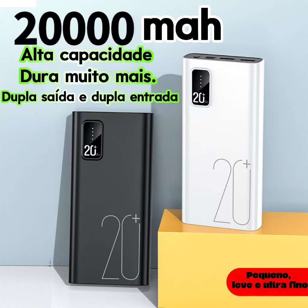 Carregador Portátil 20000mah grande capacidade power bank 22.5w rápido ...