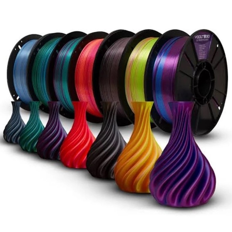 Filamento PLA V-SILK Premium Duo 1kg ABERTO/USADO - Para Impressora 3D ...