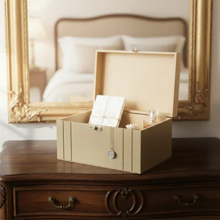 Frasqueira Alta Baú Organizador MDF com Tampa e Fecho e dobradiça P,M,G Decoração Artesanato em Oferta na Shopee