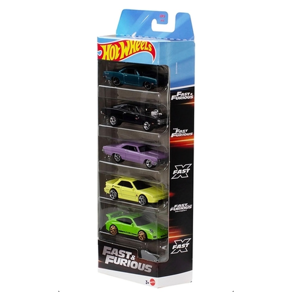 Hot Wheels Pack Velozes e Furiosos – 5 Carros Exclusivos | Shopee Brasil