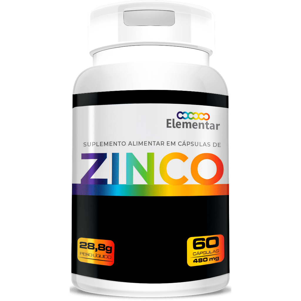 Zinco Suplemento Alimentar de Zinco 60 cápsulas de 500mg | Shopee Brasil