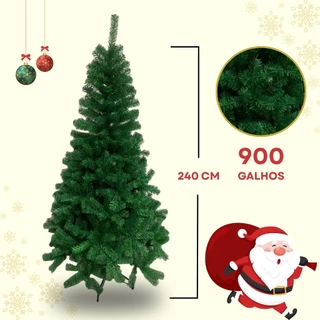 Árvore de Natal Luxo | Galhos Super Densos 900 Pontas | 2,4m 2,1m 1,8m 1,5m