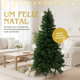 Pinheiro de Natal dos Sonhos! Árvore Natural Realista | 1.5m a 2.4m | Decoração Simplista e Elegante