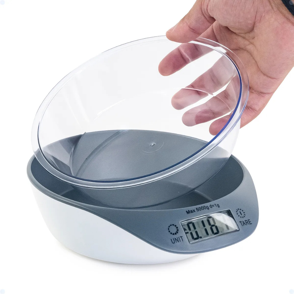 Balança Digital de Cozinha com Tigela para Alimentos | 5kg Alta ...