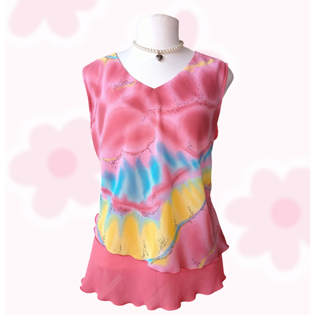Blusa colorida anos 2000s Y2k | G | Shopee Brasil