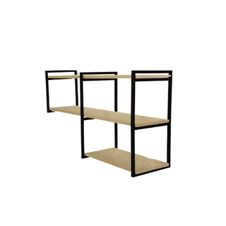 Nicho Suspenso Decorativo Metalon Prateleira MDF 90X15cm - Mod. Triplo Invertido 04 - Cores Variadas em Oferta na Shopee