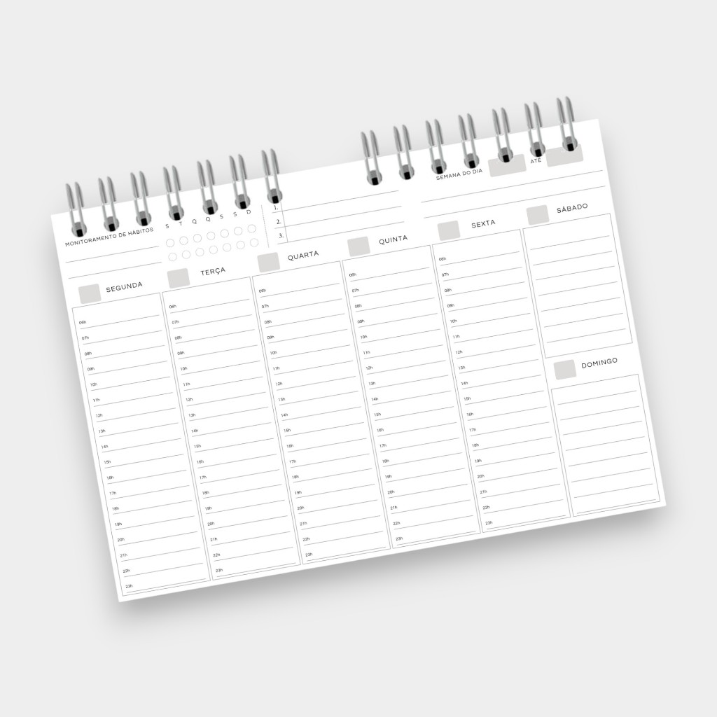 Agenda planner semanal 2025 sem data feminina e masculina | Shopee Brasil