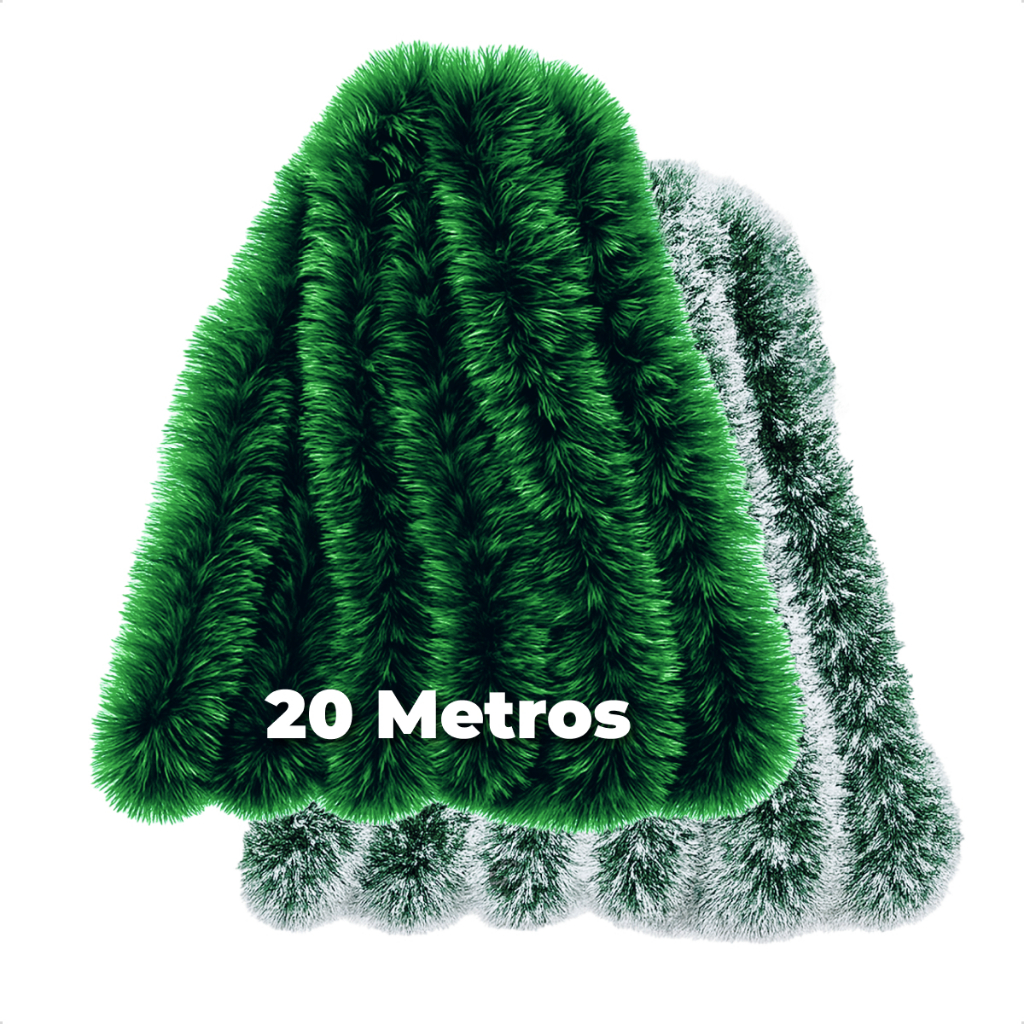 Kit 20 Metros Festão Verde Natal Árvore Enfeite Decoração