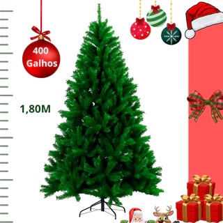 Árvore De Natal Pinheiro 210cm 600 Galhos Cheia Premium Verde