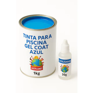 Tinta Para Piscina Gel Coat Azul (1,030 Kg) - Promoção em Oferta na Shopee