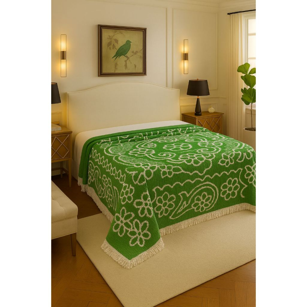 Colcha Chenille Jolitex Casal Com Franja Clássico Macio 2,20x2,40m