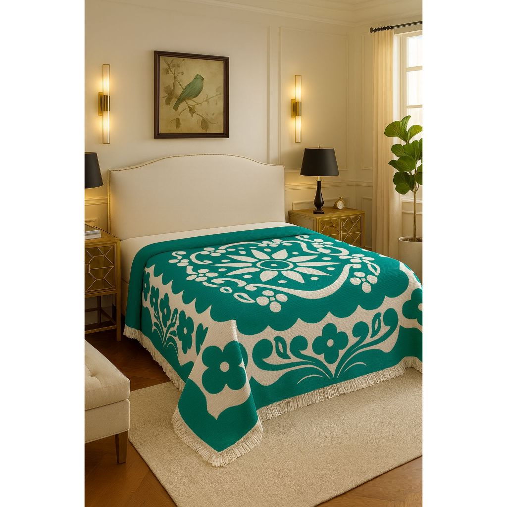 Colcha Chenille Jolitex Casal Com Franja Clássico Macio 2,20x2,40m