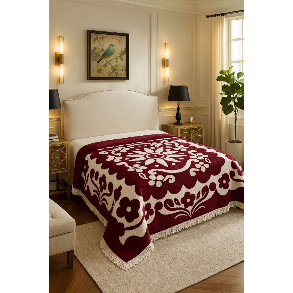 小物 ch!ii Big stole Colcha Chenille Jolitex Casal Com Franja Clássico Macio 2,20x2,40m