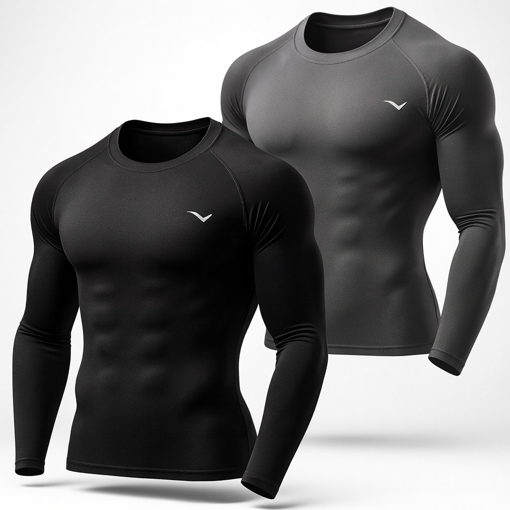 Camiseta de Compressão Manga Longa Comprida Masculina Premium Pro ...