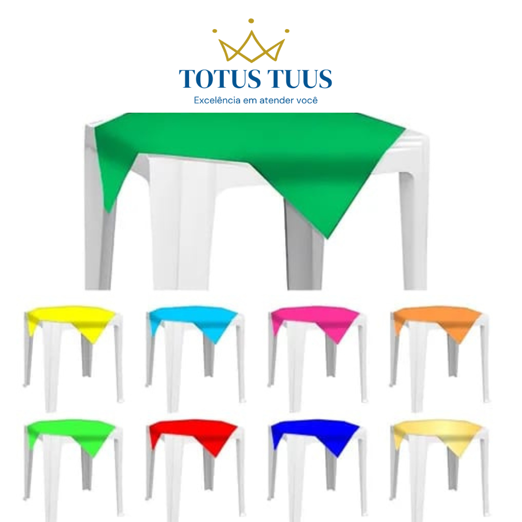 Kit 10 Toalhas de Mesa TNT 70x70 Festa Infantil, Lisa, Quadrada Cobre ...