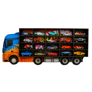 Caminhão Expositor Carrinhos Para Mini Carrinho Hotwheels 20 Lugares