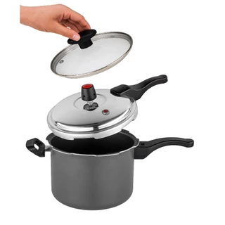 Panela De Pressao 4,5 litros Antiaderente Kit Convencional Tampa Vidro