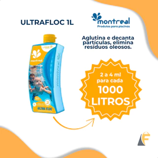 Clarificante Piscinas Floculante Decantador Premium 1 Litro Montreal em Oferta na Shopee