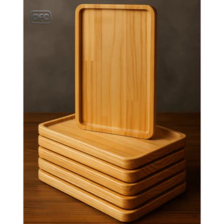 Kit Tabuas Petisqueira Ret. Madeira Servir Espetos Sushi Churrasco 27,5 x 14,5 cm