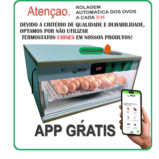Chocadeira 70 ovos de Galinha Automática com Ovoscopio e iluminação Interna em Oferta na Shopee