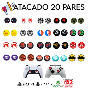 Kit de Grip Premium 20 Pares para Controles PS4/ PS5/ XBOX ONE/ SERIES/ SWITCH 2, Ótima Qualidade.