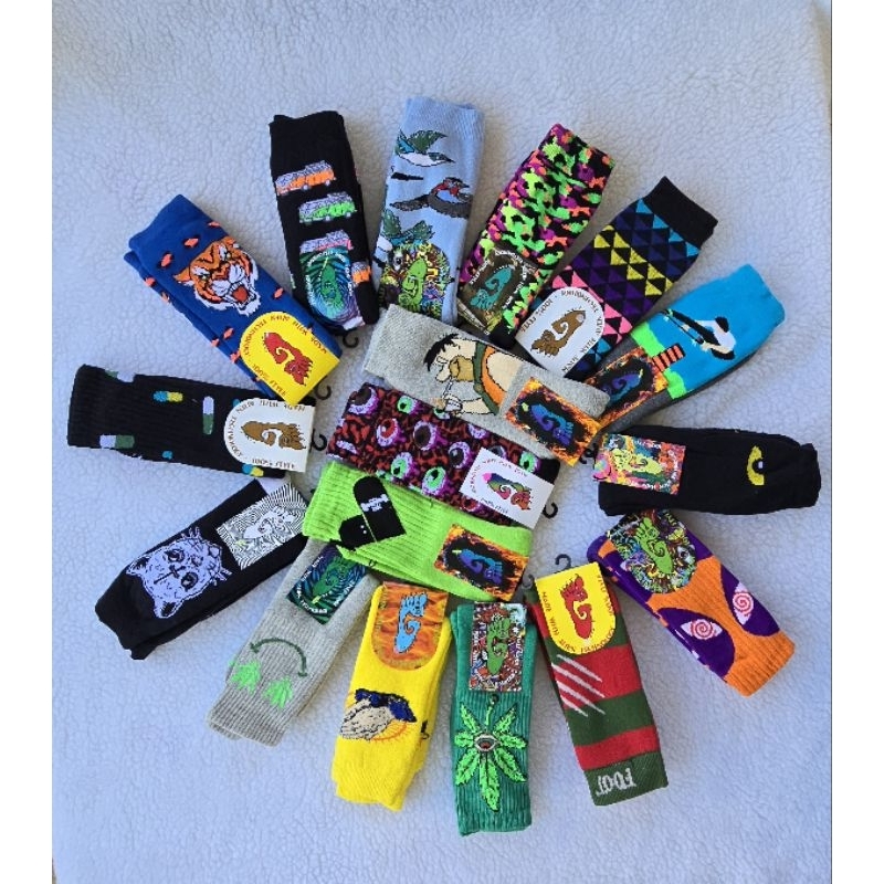 Meia Gnarly Foot Cano Alto Estampas