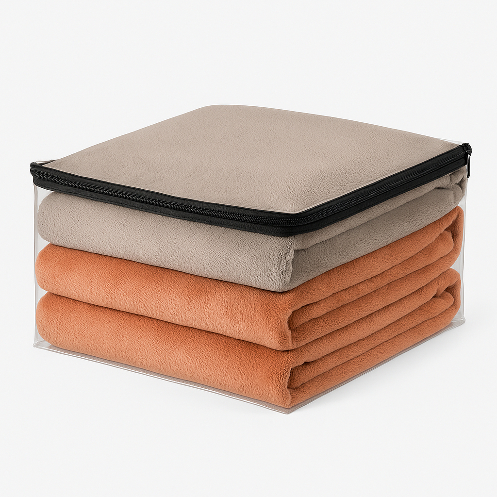 Kit 5 sacos transparentes para enxoval