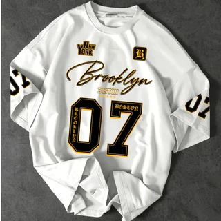 Camieta Oversized Streetwear T-Shirt Boston 07 Brooklyn Unissex Algodão