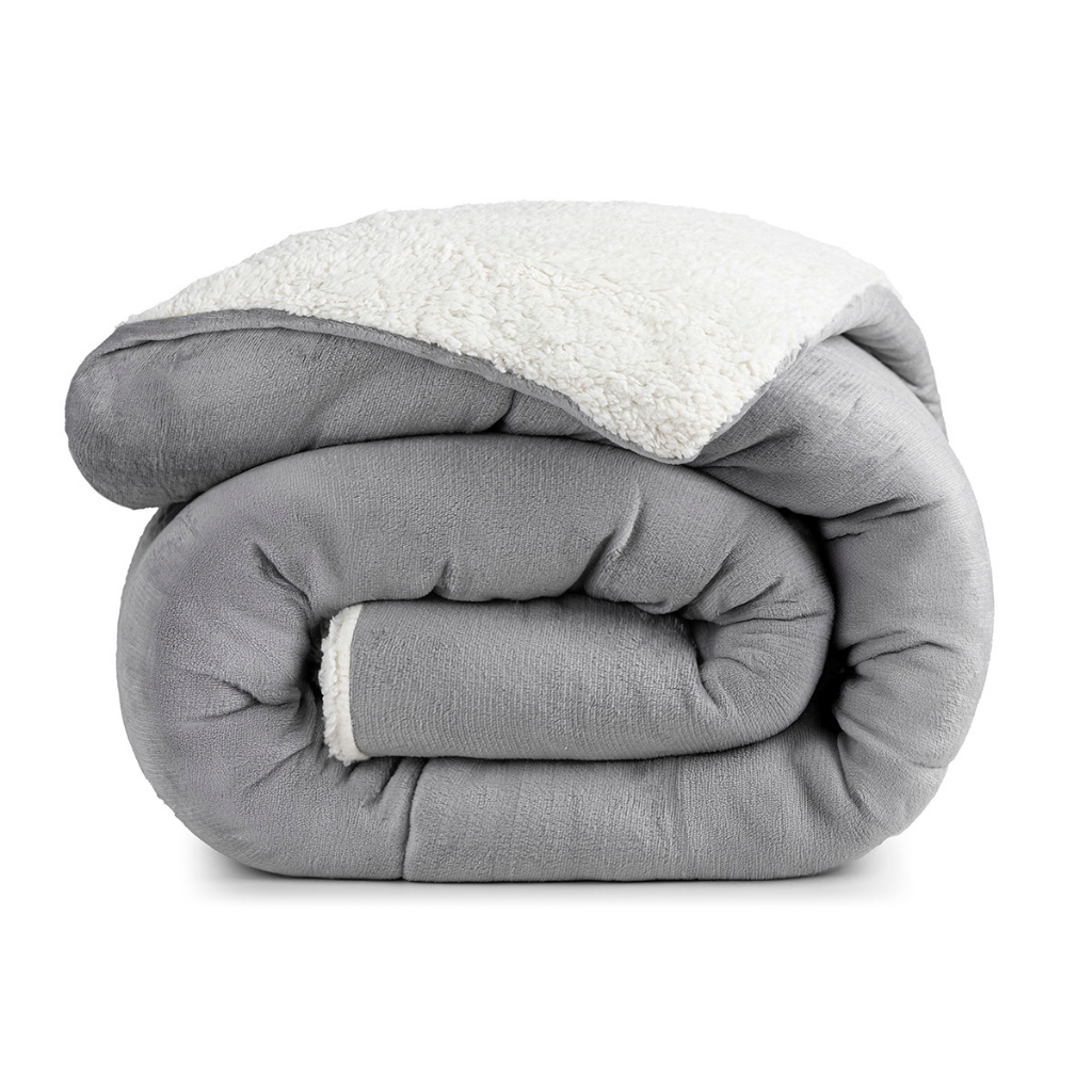 Coberdrom Casal Padrão Sherpa Flannel Macia Quentinha Lã de